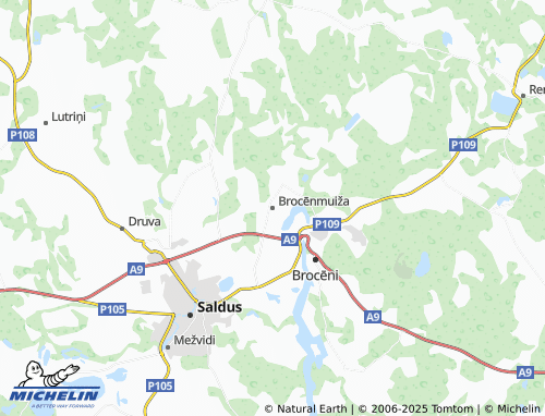MICHELIN-Landkarte Brocēnmuiža - ViaMichelin