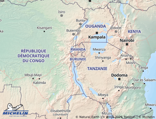 MICHELIN Burundi map - ViaMichelin
