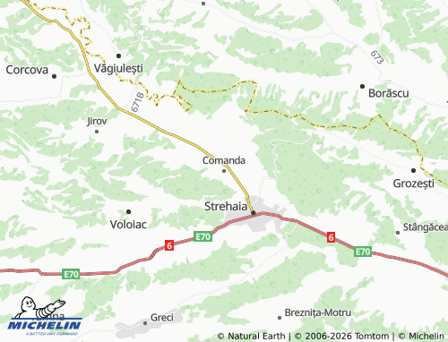 MICHELIN Comanda map - ViaMichelin