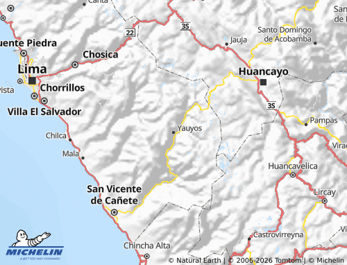 Carte MICHELIN Yauyos - ViaMichelin