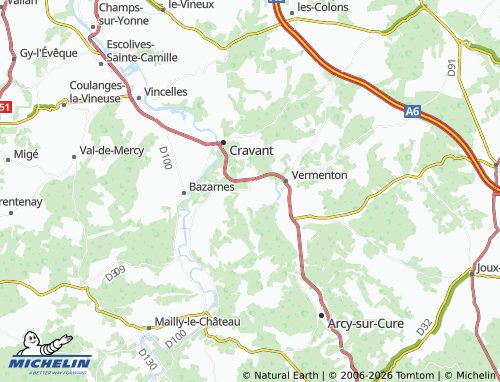 MICHELIN Accolay map - ViaMichelin