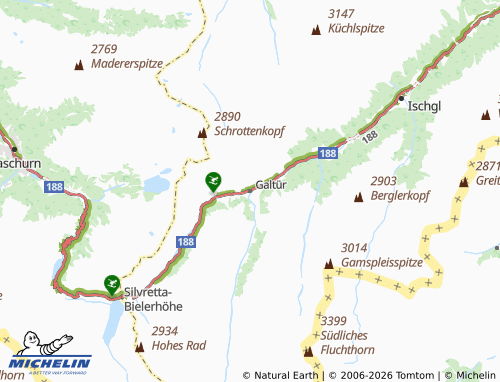 Mapa MICHELIN Galtür - ViaMichelin