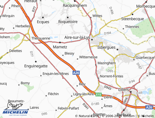 Mappa MICHELIN Witternesse - ViaMichelin