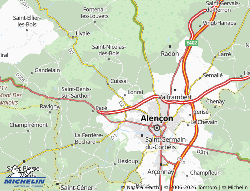 Mappa MICHELIN Lonrai - ViaMichelin