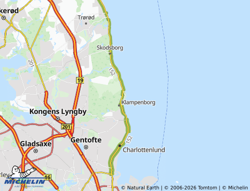 Mappa MICHELIN Tårbæk - ViaMichelin