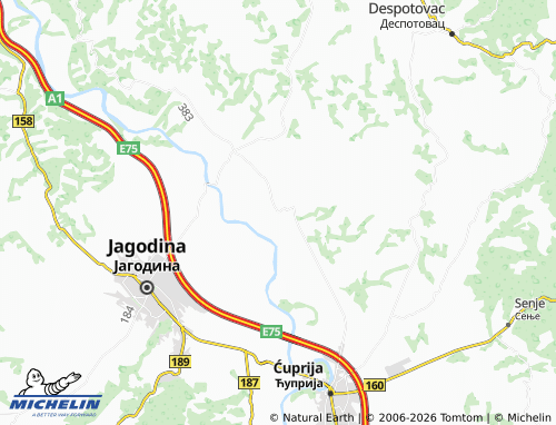 Mapa MICHELIN Krušar - ViaMichelin
