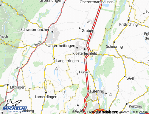 Mapa MICHELIN Obermeitingen - ViaMichelin