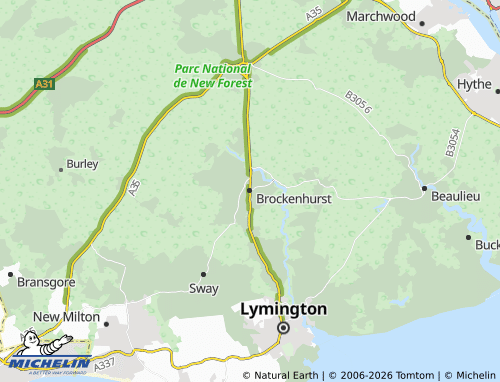 Carte MICHELIN Brockenhurst - ViaMichelin