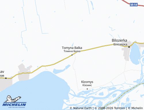 Mappa MICHELIN Tomyna Balka - ViaMichelin