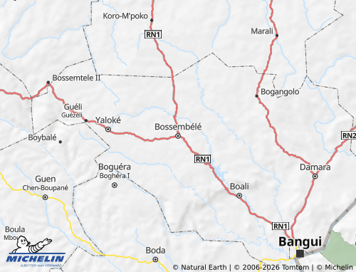 Mappa MICHELIN Bossembélé - ViaMichelin
