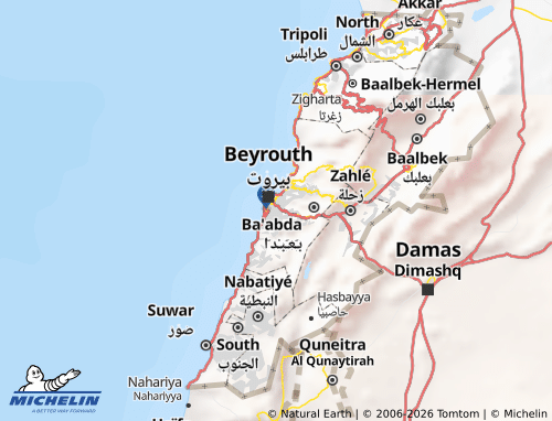 Mapa MICHELIN Monte de Líbano - ViaMichelin