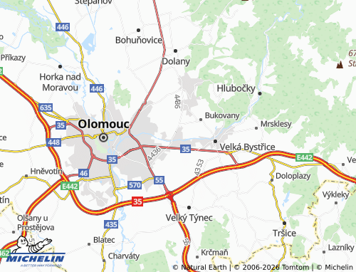 Mappa MICHELIN Bystrovany - ViaMichelin