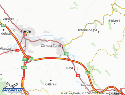 Mappa MICHELIN Câmpia Turzii - ViaMichelin
