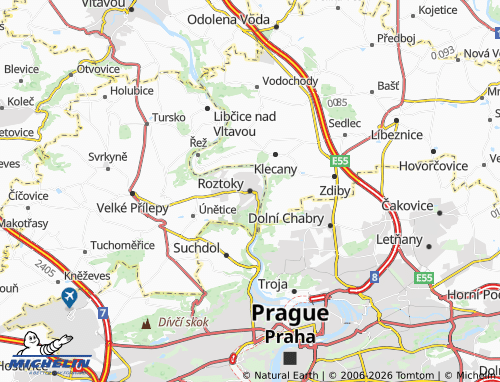 Mappa MICHELIN Roztoky - ViaMichelin