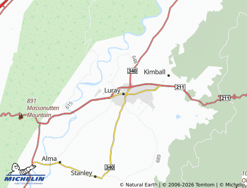 Kaart MICHELIN Luray - ViaMichelin