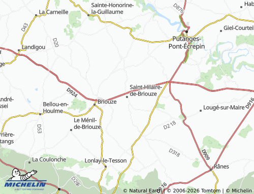 MICHELIN Saint-Hilaire-de-Briouze map - ViaMichelin