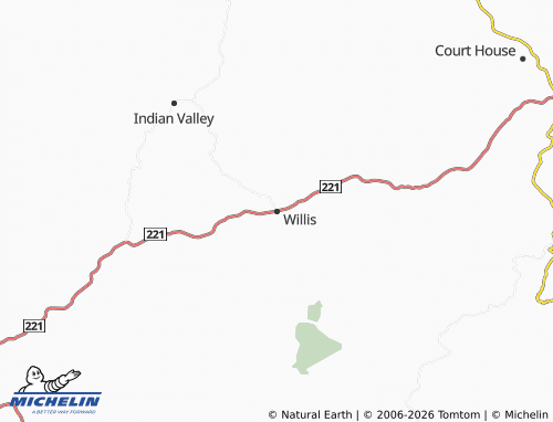 Mapa MICHELIN Willis - ViaMichelin