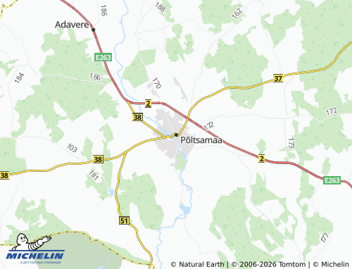Mapa MICHELIN Põltsamaa - ViaMichelin