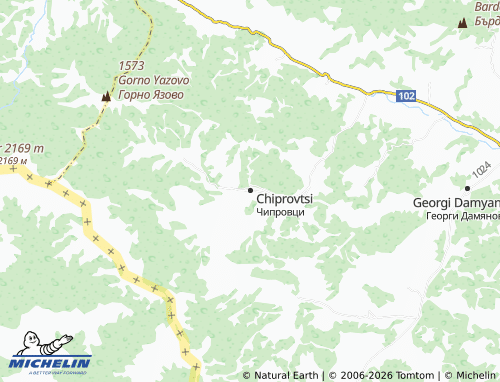 MICHELIN-Landkarte Chiprovtsi - ViaMichelin