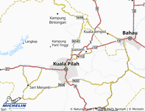 Mappa MICHELIN Ulu Muar - ViaMichelin