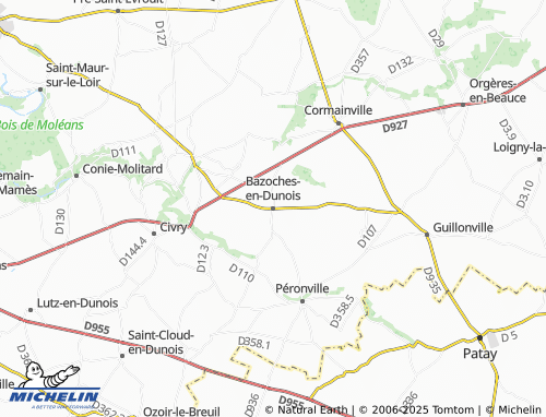 MICHELIN Bazoches-en-Dunois map - ViaMichelin
