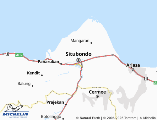 Carte MICHELIN Situbondo - ViaMichelin