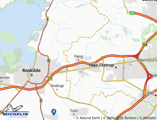 Carte MICHELIN Fløng - ViaMichelin