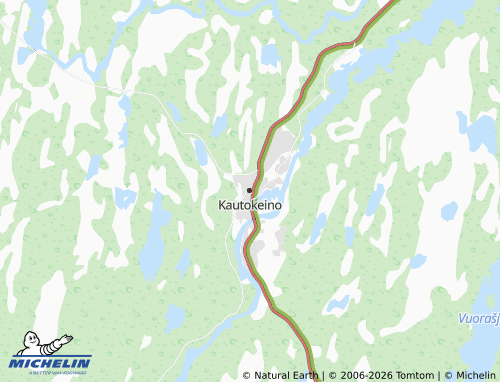 Carte MICHELIN Kautokeino - ViaMichelin