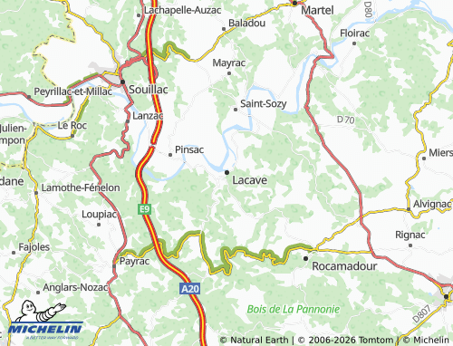 Mapa MICHELIN Lacave - ViaMichelin