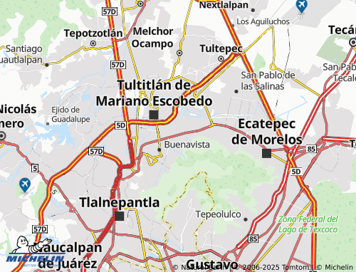 Carte MICHELIN San Mateo Cuautepec - ViaMichelin