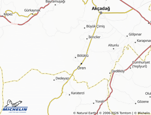 MICHELIN Bölüklü map - ViaMichelin