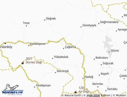 Mappa MICHELIN Çağlarca - ViaMichelin