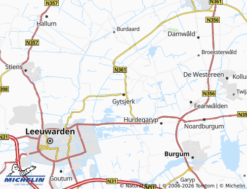 Carte MICHELIN Gytsjerk - ViaMichelin