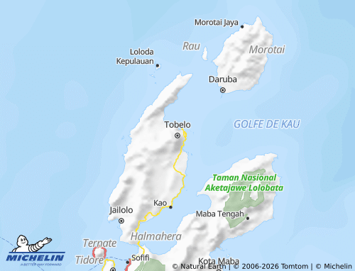 MICHELIN Halmahera Utara map - ViaMichelin