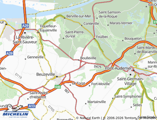 Mappa MICHELIN Boulleville - ViaMichelin
