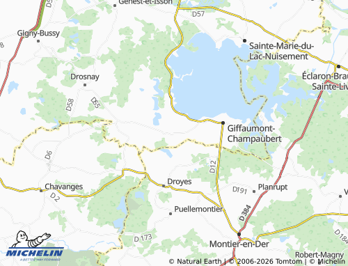 Mapa MICHELIN Châtillon-sur-Broué - ViaMichelin