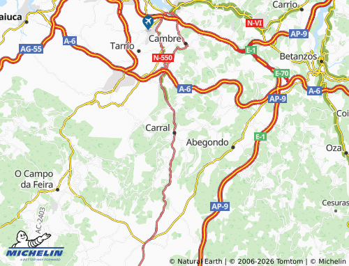 MICHELIN Carral map - ViaMichelin
