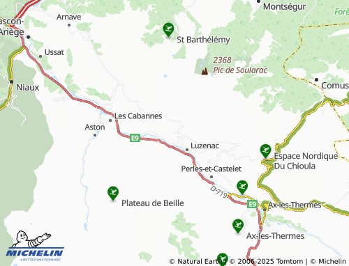 MICHELIN Lordat map - ViaMichelin