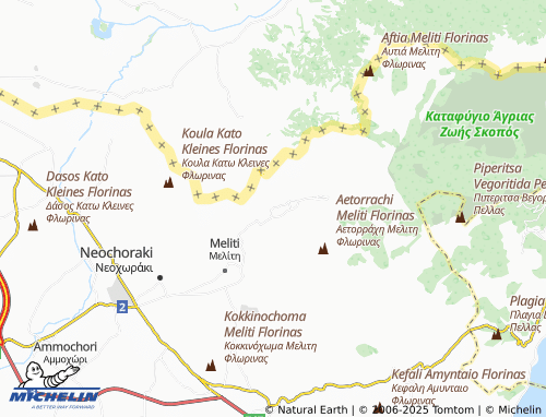 MICHELIN Achlada map - ViaMichelin