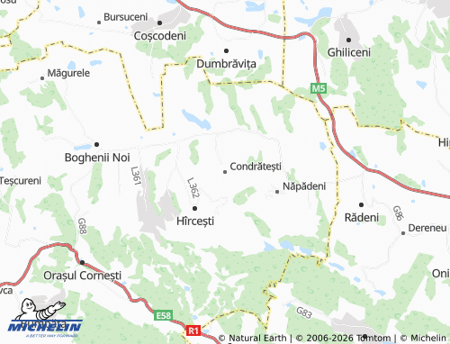 Mappa MICHELIN Condrătești - ViaMichelin
