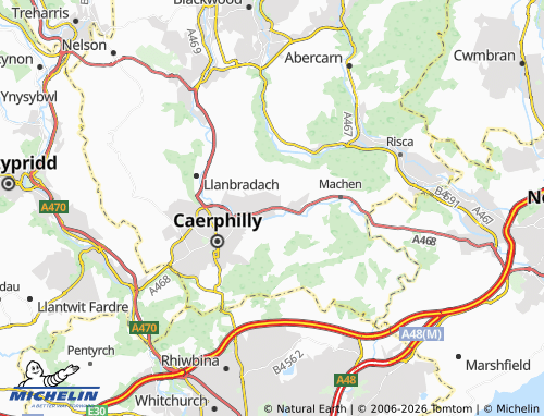 MICHELIN Trethomas map - ViaMichelin