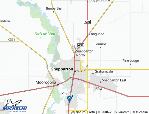 MICHELIN-Landkarte Shepparton North - ViaMichelin