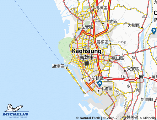 Mappa MICHELIN Qiánjīn Qū - ViaMichelin