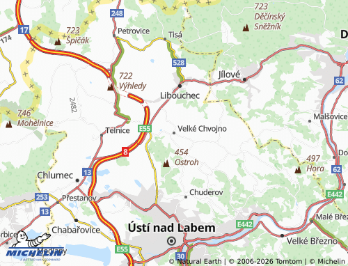 Mappa MICHELIN Velké Chvojno - ViaMichelin