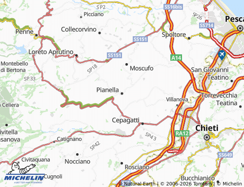 Mapa MICHELIN Pianella - ViaMichelin