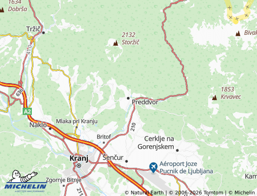 MICHELIN Preddvor map - ViaMichelin