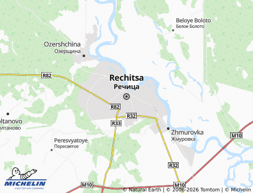 MICHELIN Rechitsa map - ViaMichelin