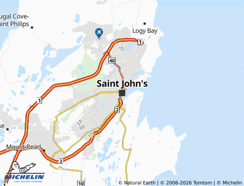 Mapa MICHELIN Saint John's - ViaMichelin