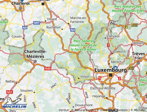 MICHELIN Neufchâteau map - ViaMichelin