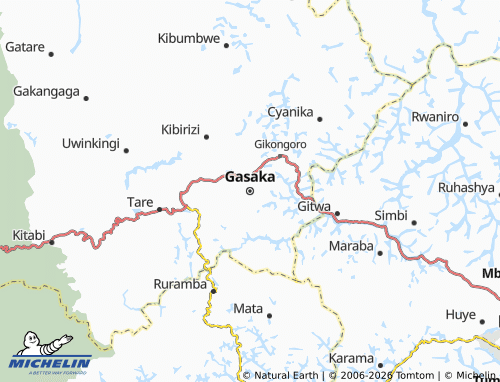 Mapa MICHELIN Gasaka - ViaMichelin